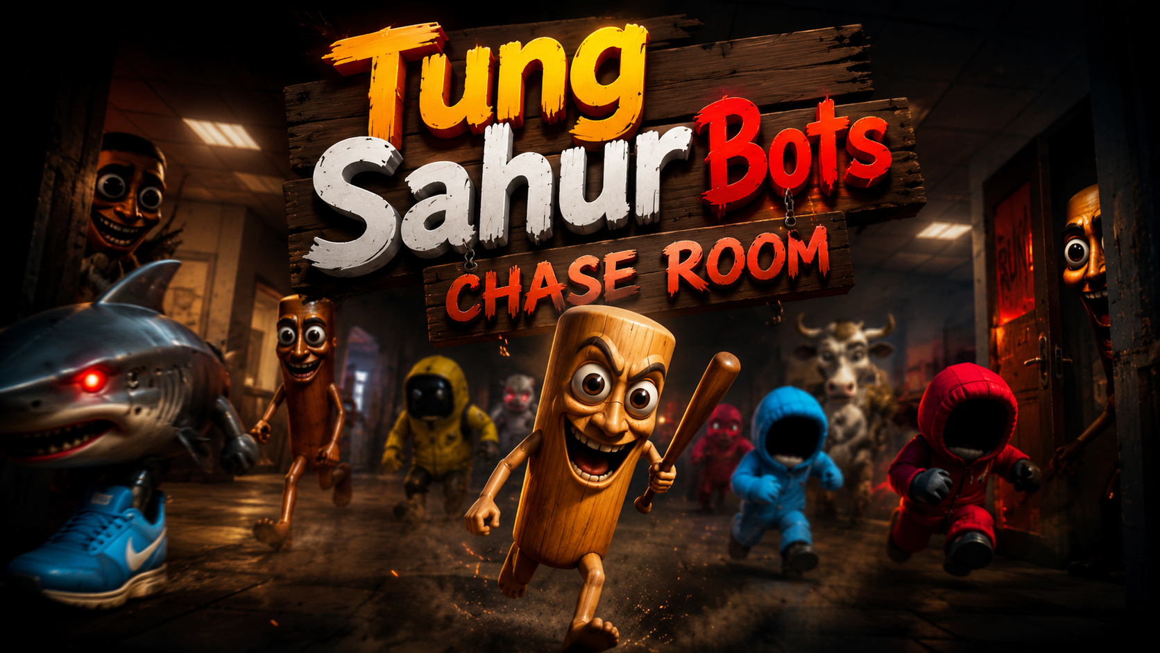 Play Tung Sahur Bots Chase Room free online